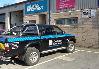 Mitsubishi L200 Full Colour Printed Logo Plus Reflective Markings By Signs Express Lancaster
