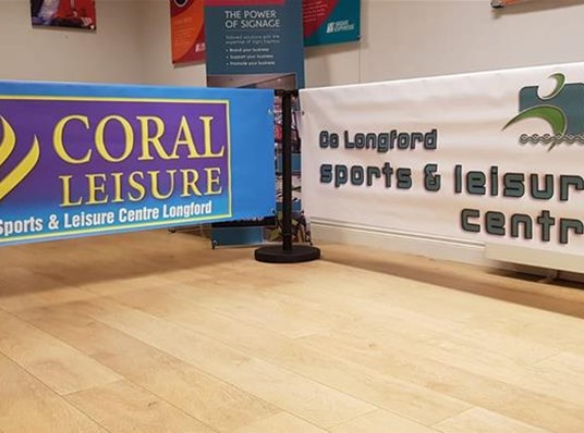 Coral Leisure Cafe Banners Interior Signage Mullingar